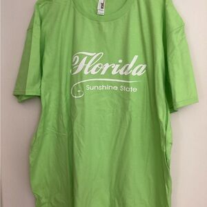 124. Anvil Lime Green Florida Tee - Short Sleeve NWOT Unisex